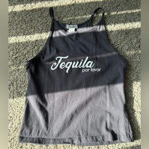 Gray tequila crop top
